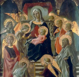 Madonna mit Kind und Heiligen (Detail)